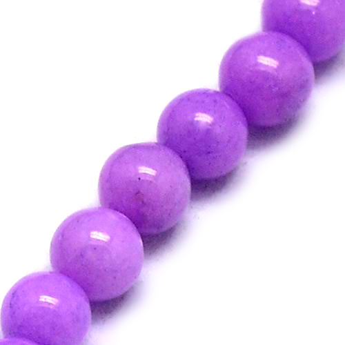 Candy jade, round bead, purple, 6mm, 10 pcs