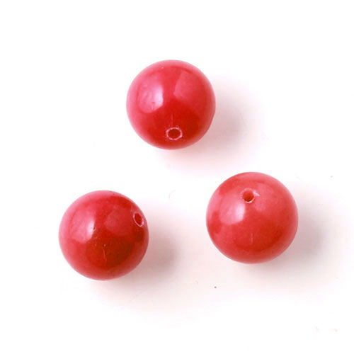 Candy jade, red, 8mm, 6pcs.