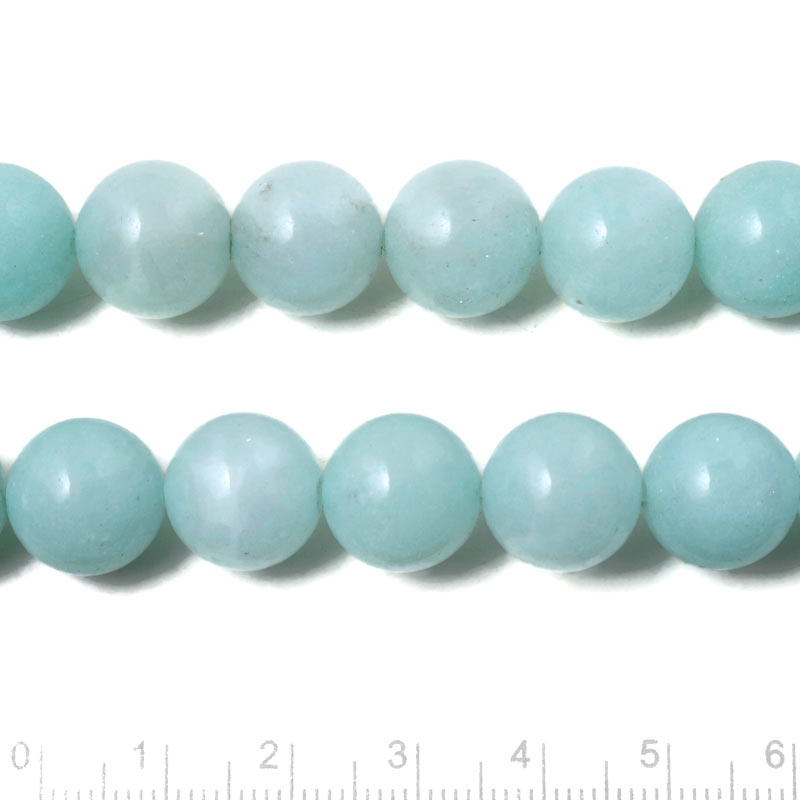 Candy jade, full strand, round, pale turquoise , 12 mm, approx. 31 pcs.