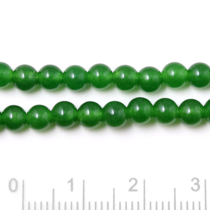 Jade bead imitation, deep-green, round, 6mm, 10pcs.