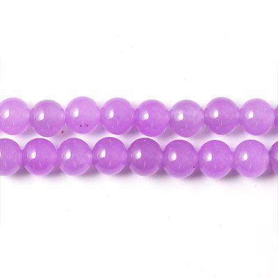Jade bead, whole strand, violet, round, 8mm, 50pcs.