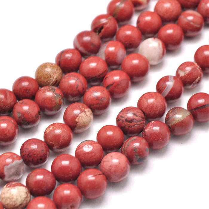 Red jasper, dark rusty-red marbled, round beads, 4mm, 20pcs