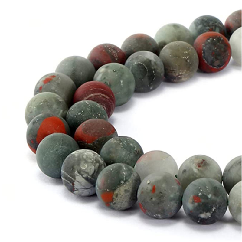 Dragon blood Jasper, entire strand of beads, frosted, round, 8mm, appx. 48pcs.