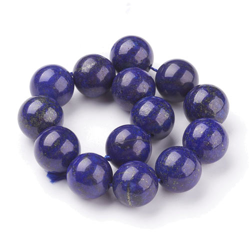 Lapis lazuli, half strand of beads, round, 14mm, 14pcs.