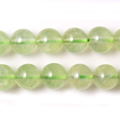 Prehnite, whole strand, light green, round bead, 6mm, 65pcs.