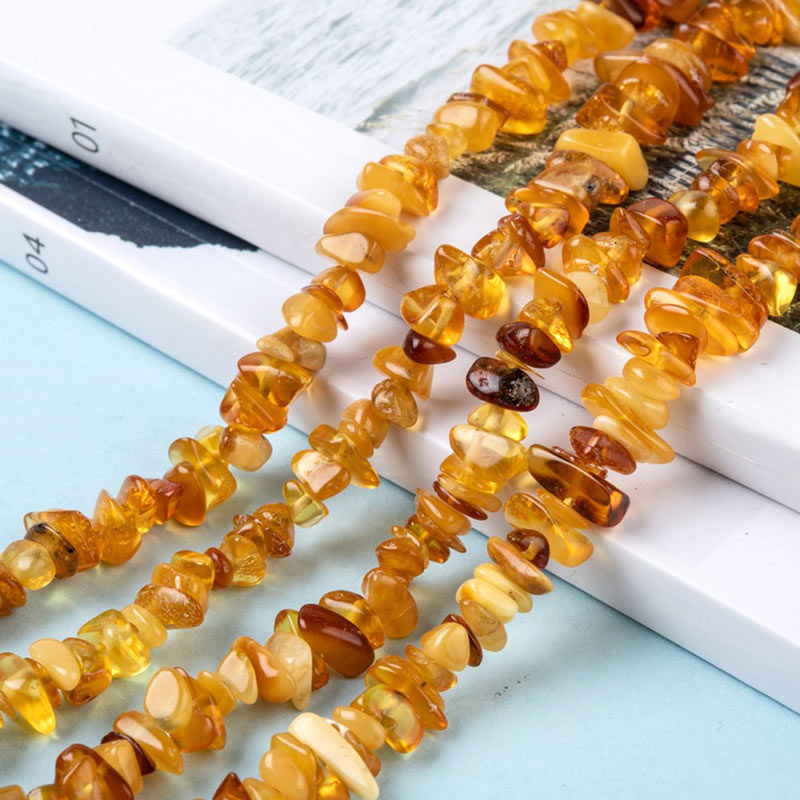 Amber from the Baltic region, mix, splinters beads, 5-10x4-8mm, 20pcs