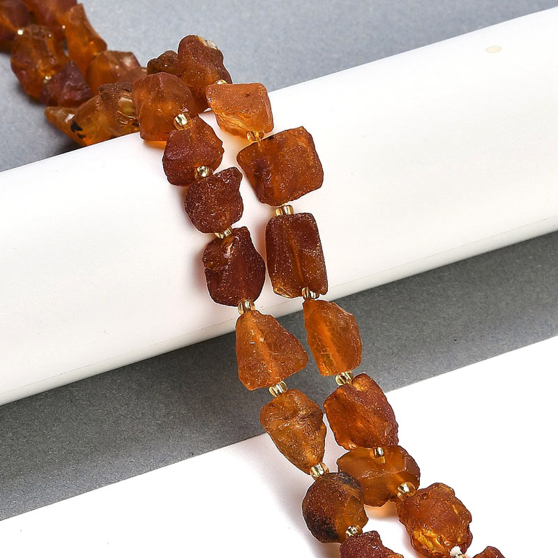 Amber beads, unpolished splinters, brownish, ca.10-12x10x8mm, ca. 30pcs