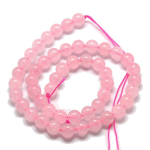 Rose quartz, entire strand of beads, round bead, ca. 4mm, ca. 85pcs.