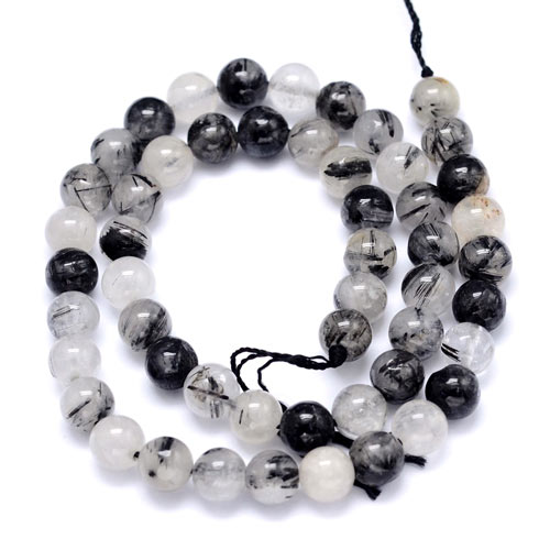 Rutilated Quartz, entire strand, round bead, 4mm, 92 pcs