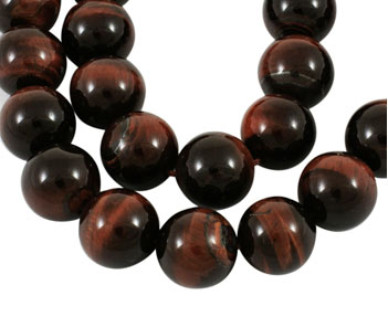 Ox' eye beads, full strand, round bead, dark red shimmering, 4mm, A-grade, 95pcs