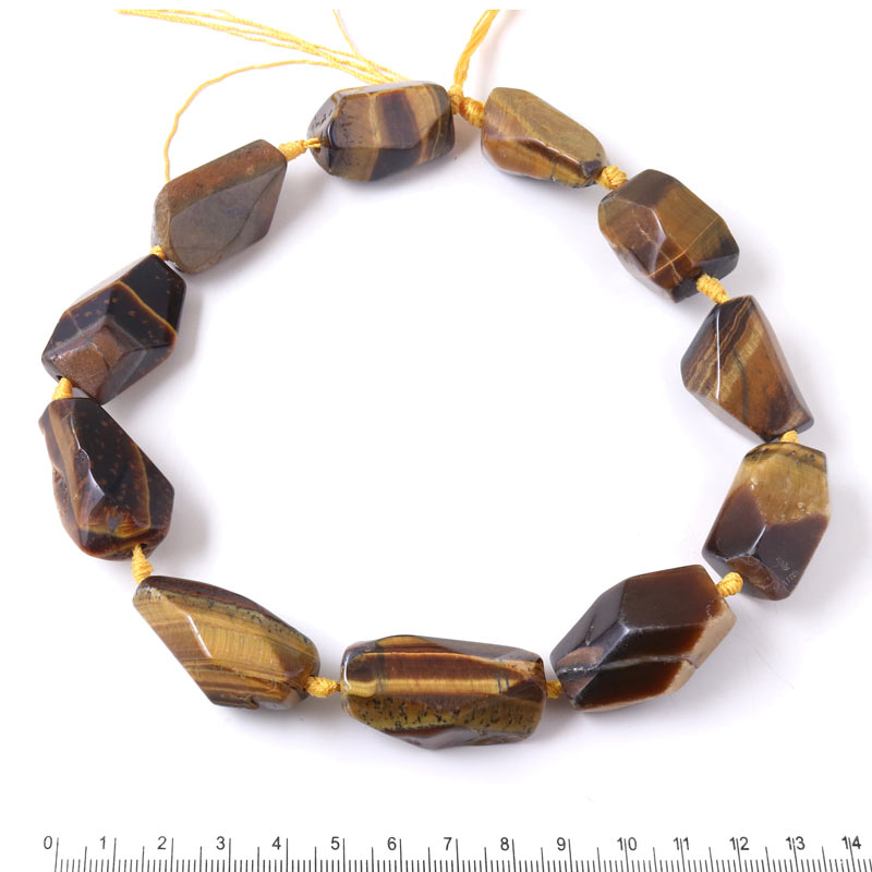 Tiger eye,  polished nuggets, 34x20x15mm, 2pcs.