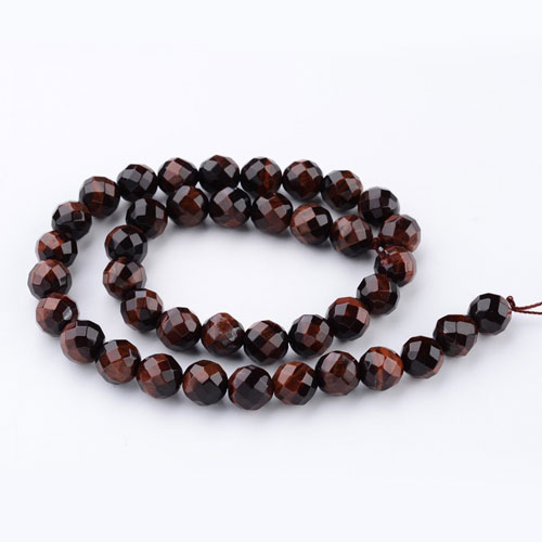 Entire strand, Ox' eye beads, faceted, 10mm, 39pcs.