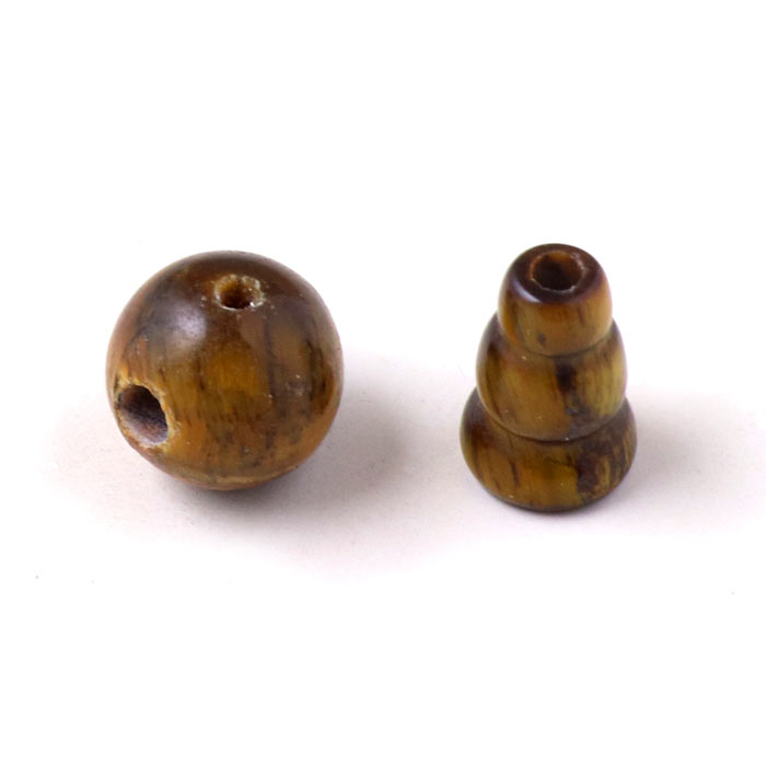 Tiger eye, guru bead, 3-hole, golden yellow and brown, bead diameter 8,5 mm, 1pc.