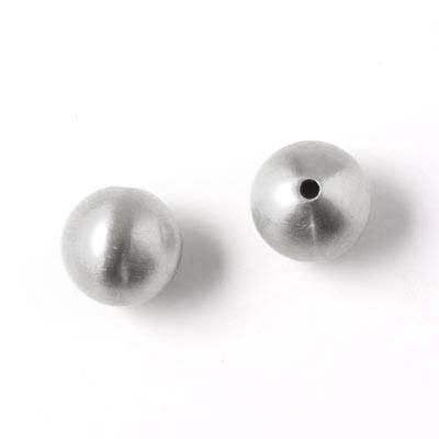 Bead, frosted stainless steel, through-drilled, 8x1.5mm, 2pcs.