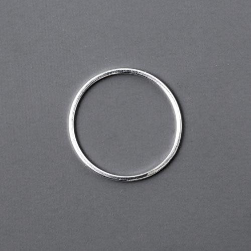 Thin Sterling silver ring, 18/16mm, 1pc.
