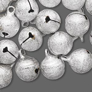 Stardust brass bell, 12x12mm, 2pcs.