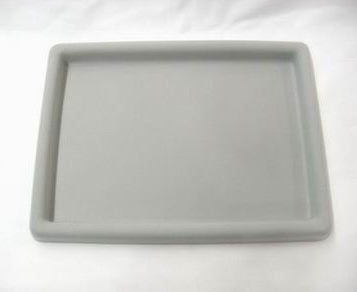 Bead tray in gray plastic with velvet surface, measures 20x27cm., 1pc.
