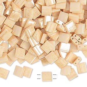 Miyuki, Tila bead, opaque, light caramel, 5x5mm, 10gr, ca. 120pcs