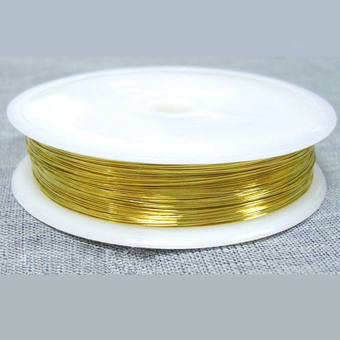 Gilded copper wire on flat spool, 0.8mm, 3 metres