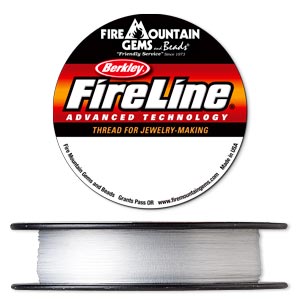FireLine 8LB, white, thin and strong, for pearl necklaces, 0.18mm, 2m