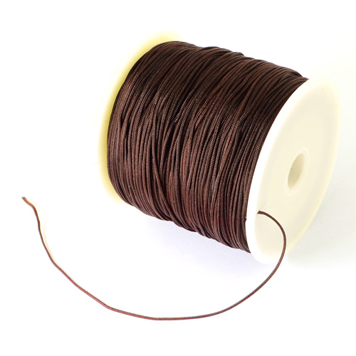 Nylon cord, full spool, dark brown, 0.5mm, 130m.
