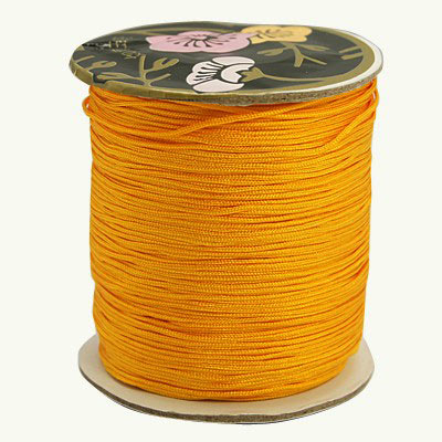 Nylon cord, yellow-orange, thickness 0,9mm, 2m