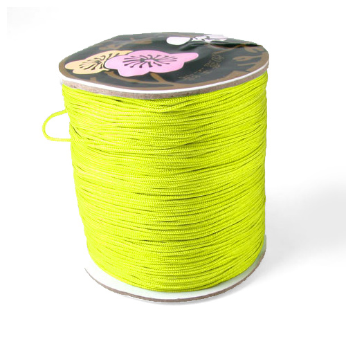 Nylon cord, neon yellow, 0.9mm, 2m.