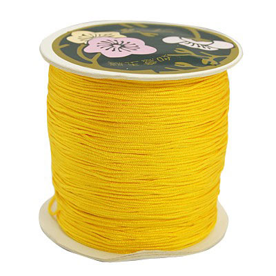 Nylon cord, full spool, sunny yellow, thickness 0,9mm, 90m