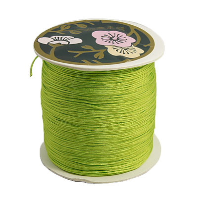 Nylon cord, yellow-green, 0,9mm, 2m