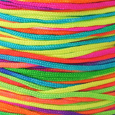 Nylon cord round, rainbow, approx. 1,2mm, complete spool 200m