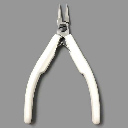 Wide flat-nose pliers, good quality, 11x6cm, white, 1pc