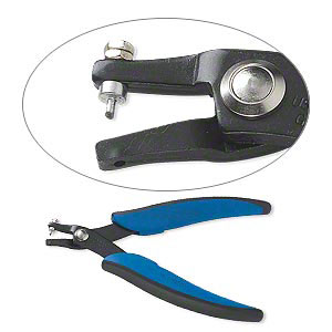 Handheld hole punching pliers for silver and soft metals, 1.25mm hole, 1pc.