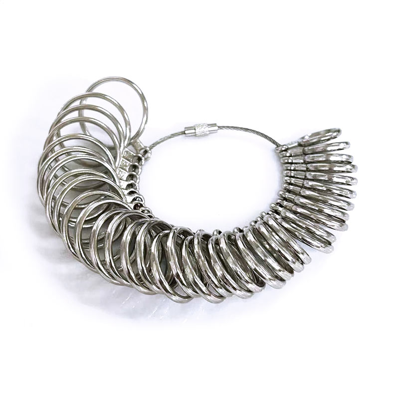 Finger ring gauge, measures European ring sizes from 42-76, 1 set