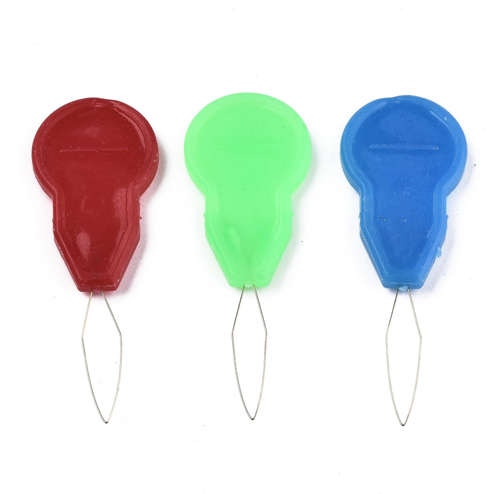Easy needle threader, plastic and steel, length 5cm, 2pcs