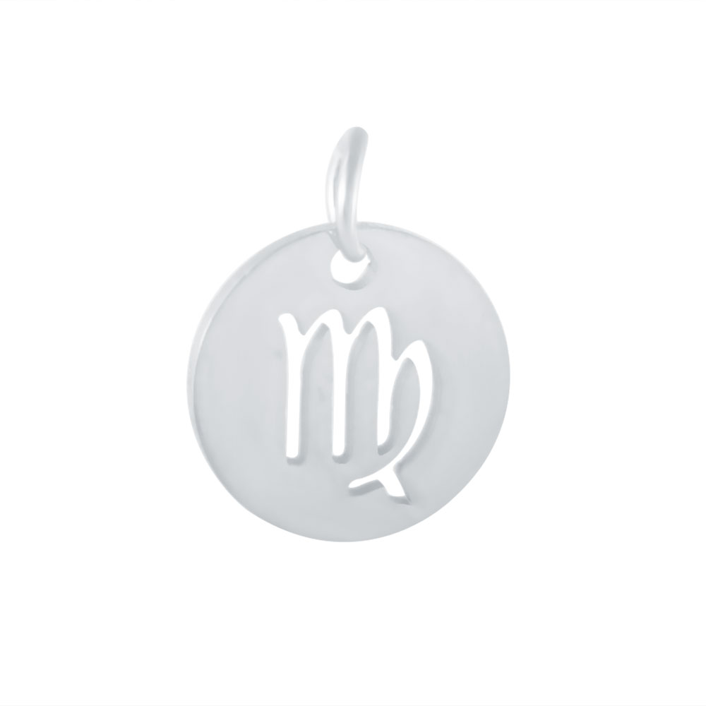 Charm, zodiac sign, Virgo, steel, 12mm, 1pc.
