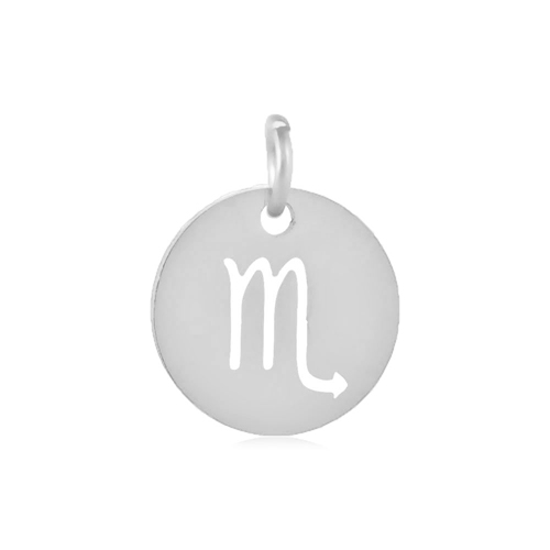 Charm, zodiac sign, Scorpio, steel, 12mm, 1pc.