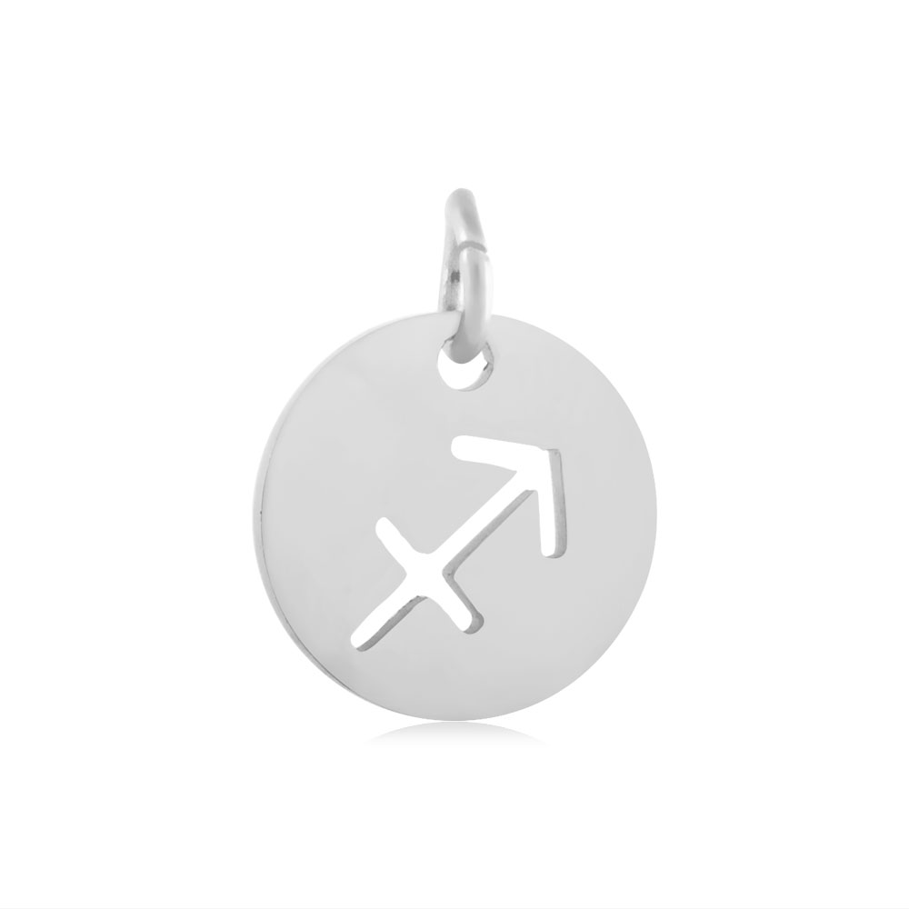 Charm, zodiac sign, Sagittarius, steel, 12mm, 1pc.