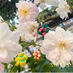 Perlen aus Fimo, gemischte Fr&uuml;chte, 10x10x4 mm, 20 Stk.