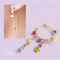 Stern-Anh&auml;nger, vergoldeter Stahl, Breite 6 mm, Lochgr&ouml;&szlig;e 1mm, 6 Stk