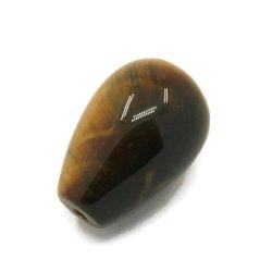 Tigerauge, Steinperle, angebohrt, Tropfen, 10x15 mm, 2 Stck.