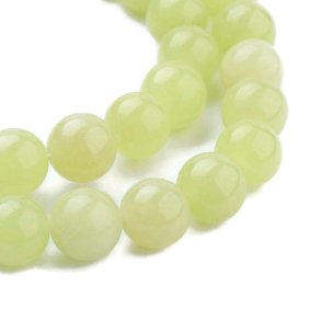 Lemon Jade bead, light green-yellow, round, 10mm, 6pcs