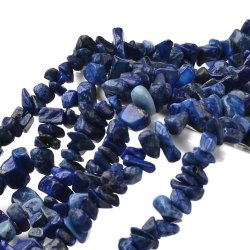 Lapis Lazuli, strand, small polished nuggets, ca. 8x4x2 mm, ca. 230 pcs.