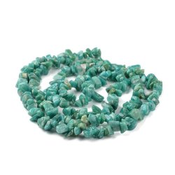 Amazonit, blau-grn, Strang, kleine Nuggets, ca. 8x4x2 mm, ca. 140 Stk