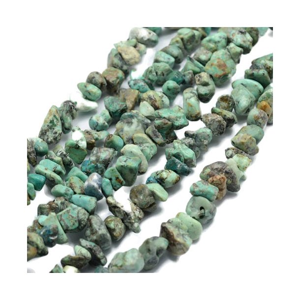 African turquoise, strand, small nuggets, ca. 8x4x2 mm, ca. 230 pcs.