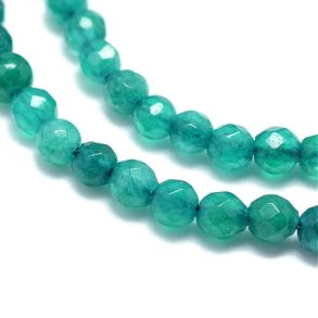 Grüner-blau Achat, ganzer Strang, facettierte, 3-3.5 mm. ca. 135 Stk