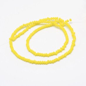 Celestial, yellow, rondelle, 4x3 mm, entire strand, 130pcs.