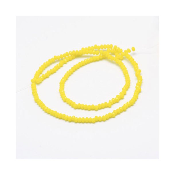 Celestial, yellow, rondelle, 4x3 mm, entire strand, 130pcs.