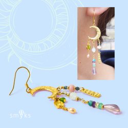 Anhnger, gehmmert lnglich, mit 1 Loch, vergoldetes Silber, 11x4x1,2 mm, 2 Stk.