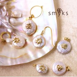 Swasserperlen-Anhnger, Sonne und Zirkonia, wei, ca. 15x13x6 mm, 1 Stk