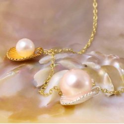 Anhnger, muschelform mit se und Stift fr Perle, vergoldetes Silber, 15x12x3 mm, 1 Stk